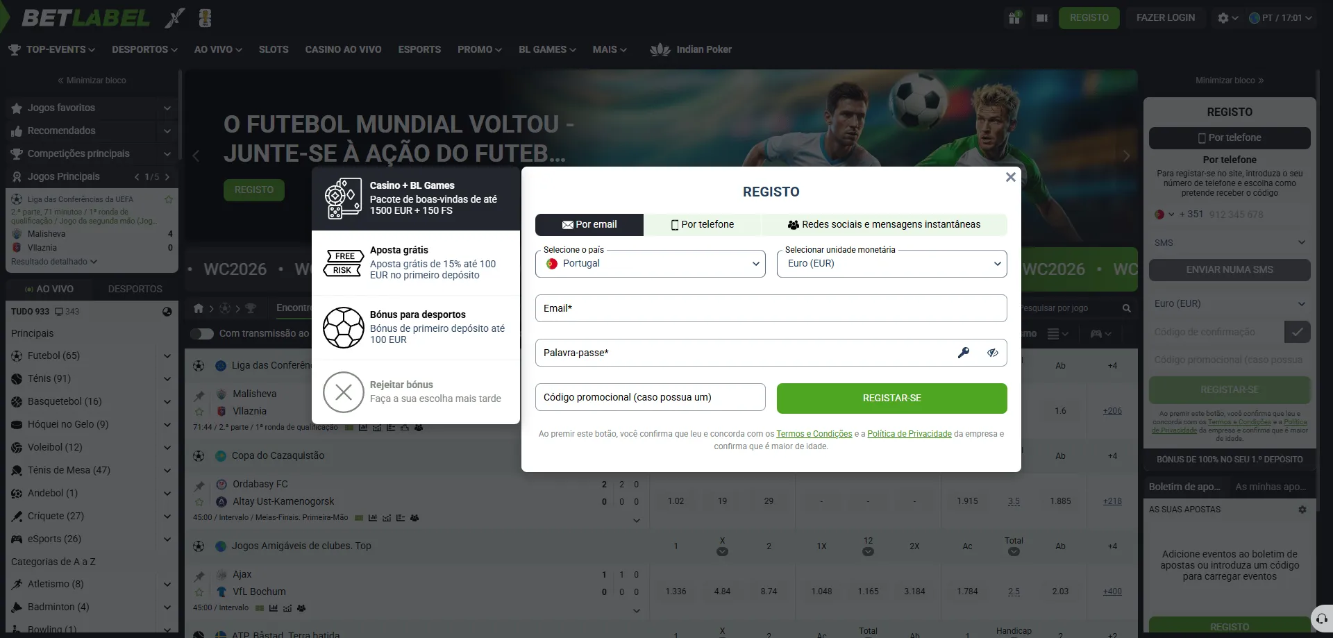 Cadastro no BetLabel Casino Brasil &ndash; etapas para resgatar o b&ocirc;nus
