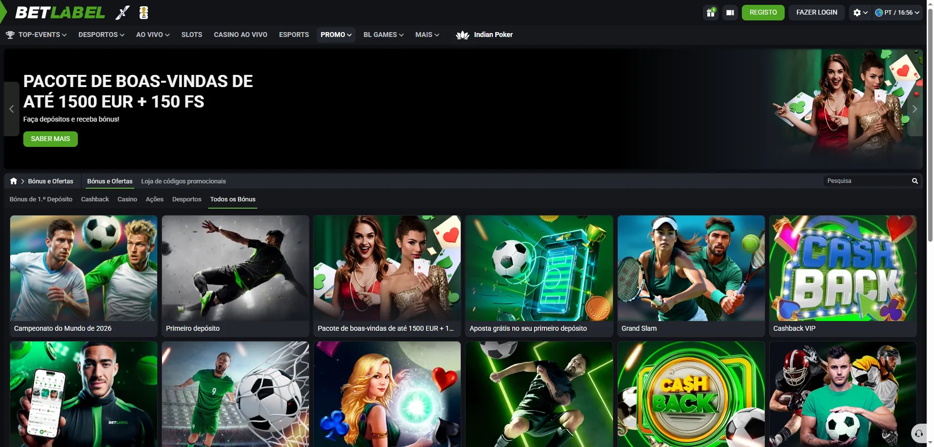 BetLabel Casino b&ocirc;nus de boas-vindas &ndash; at&eacute; R$8.250 e 150 giros gr&aacute;tis