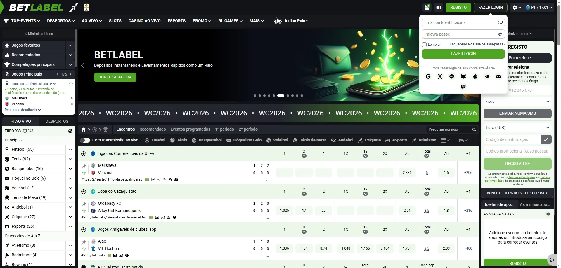 Login e cadastro no BetLabel Casino Brasil &ndash; acesso r&aacute;pido &agrave; conta